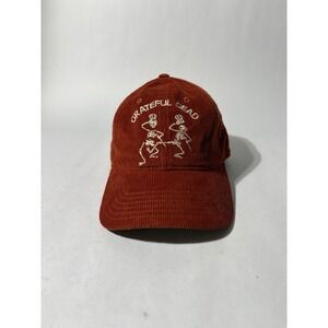 Grateful Dead Hat Burnt Orange Corduroy Skeletons Strap Mad Engine